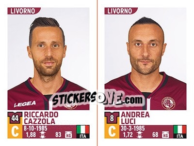 Figurina Riccardo Cazzola / Andrea Luci - Calciatori 2015-2016 - Panini