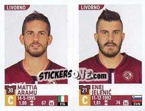 Cromo Mattia Aramu / Enej Jelenic - Calciatori 2015-2016 - Panini