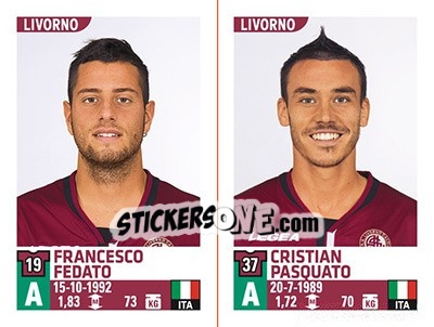 Figurina Francesco Fedato / Cristian Pasquato - Calciatori 2015-2016 - Panini