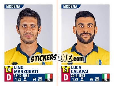 Sticker Lino Marzorati / Luca Calapai - Calciatori 2015-2016 n. 698 - Panini