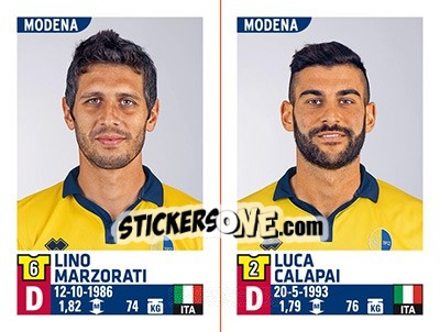 Figurina Lino Marzorati / Luca Calapai - Calciatori 2015-2016 - Panini