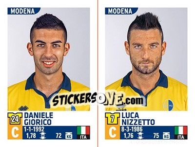 Sticker Daniele Giorico / Luca Nizzetto - Calciatori 2015-2016 n. 700 - Panini