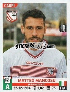Cromo Matteo Mancosu - Calciatori 2015-2016 - Panini