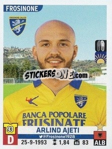 Sticker Arlind Ajeti - Calciatori 2015-2016 n. A19 - Panini