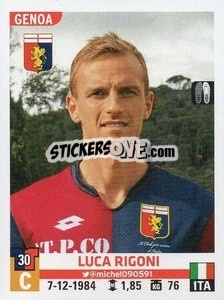 Sticker Luca Rigoni - Calciatori 2015-2016 - Panini