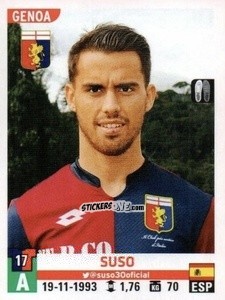 Sticker Suso - Calciatori 2015-2016 n. A23 - Panini