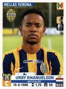 Sticker Urby Emanuelson - Calciatori 2015-2016 n. A25 - Panini