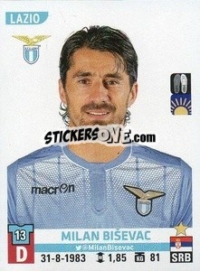 Sticker Milan Biševac - Calciatori 2015-2016 - Panini