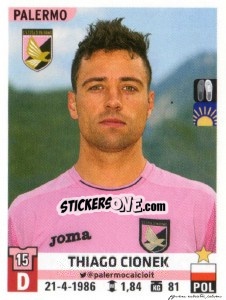 Sticker Thiago Cionek - Calciatori 2015-2016 - Panini