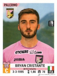Figurina Bryan Cristante - Calciatori 2015-2016 - Panini