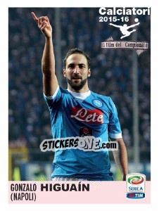 Sticker Gonzalo Higuaín (Napoli) - Calciatori 2015-2016 n. V8 - Panini