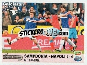 Sticker Sampdoria-Napoli 2-4 - Calciatori 2015-2016 n. V17 - Panini