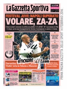 Sticker Copertina Gazzetta 14.02.2016 - Calciatori 2015-2016 n. V18 - Panini
