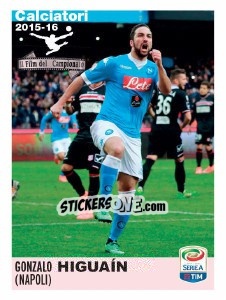 Cromo Gonzalo Higuaín (Napoli) - Calciatori 2015-2016 - Panini