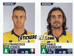 Cromo Francesco Stanco / Pablo Granoche - Calciatori 2015-2016 - Panini