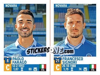 Sticker Paolo Faragò - Francesco Signori - Calciatori 2015-2016 - Panini