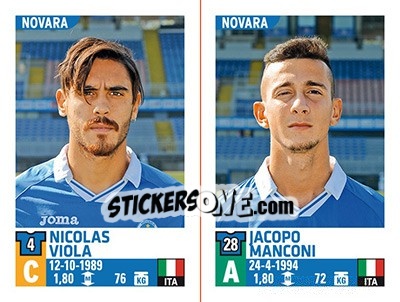 Sticker Nicolas Viola / Jacopo Manconi - Calciatori 2015-2016 n. 713 - Panini