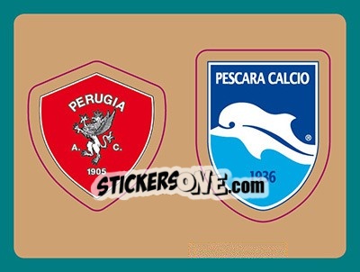 Sticker Scudetto Perugia - Scudetto Pescara - Calciatori 2015-2016 - Panini