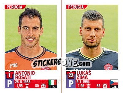 Sticker Antonio Rosati / Lukáš Zima - Calciatori 2015-2016 - Panini