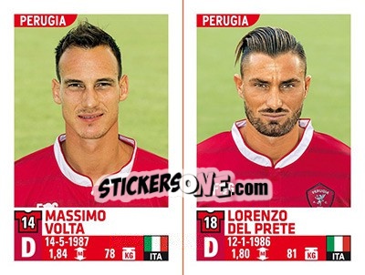 Sticker Massimo Volta / Lorenzo Del Prete - Calciatori 2015-2016 n. 720 - Panini