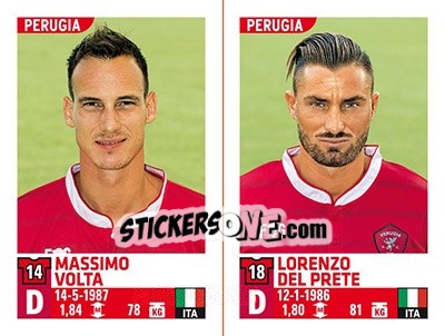 Sticker Massimo Volta / Lorenzo Del Prete - Calciatori 2015-2016 - Panini