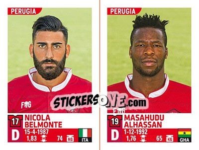 Cromo Nicola Belmonte / Masahudu Alhassan - Calciatori 2015-2016 - Panini