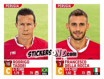 Sticker Rodrigo Taddei / Francesco Della Rocca - Calciatori 2015-2016 n. 722 - Panini
