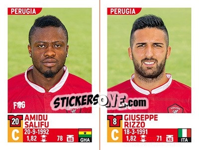 Sticker Amidu Salifu / Giuseppe Rizzo - Calciatori 2015-2016 n. 723 - Panini