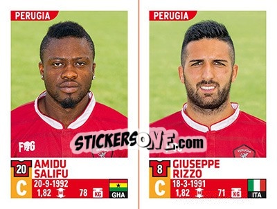 Sticker Amidu Salifu / Giuseppe Rizzo - Calciatori 2015-2016 - Panini