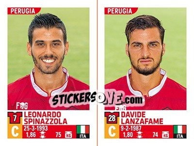 Sticker Leonardo Spinazzola / Davide Lanzafame - Calciatori 2015-2016 n. 724 - Panini