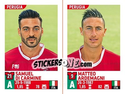 Sticker Samuel Di Carmine / Matteo Ardemagni - Calciatori 2015-2016 n. 726 - Panini