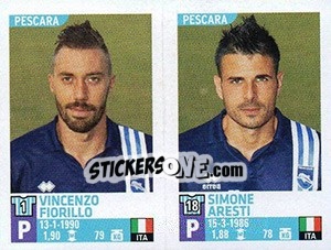 Cromo Vincenzo Fiorillo / Simone Aresti - Calciatori 2015-2016 - Panini