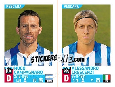 Sticker Hugo Campagnaro / Alessandro Crescenzi - Calciatori 2015-2016 - Panini