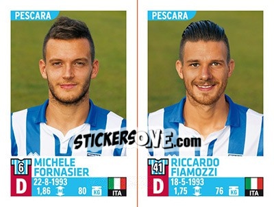 Figurina Michele Fornasier / Riccardo Fiamozzi - Calciatori 2015-2016 - Panini