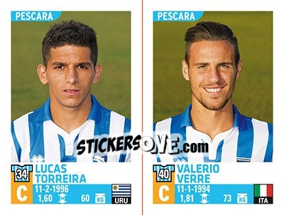 Sticker Lucas Torreira / Valerio Verre - Calciatori 2015-2016 n. 735 - Panini