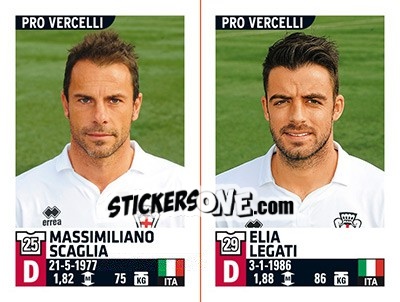 Sticker Massimiliano Scaglia / Elia Legati - Calciatori 2015-2016 n. 741 - Panini