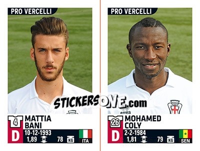Sticker Mattia Bani / Mohamed Coly - Calciatori 2015-2016 n. 742 - Panini