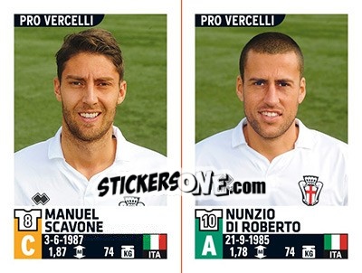 Sticker Manuel Scavone / Nunzio Di Roberto - Calciatori 2015-2016 n. 746 - Panini