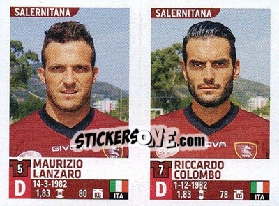 Cromo Maurizio Lanzaro / Riccardo Colombo - Calciatori 2015-2016 n. 752 - Panini