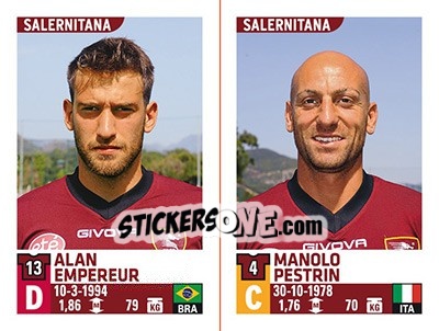 Sticker Alan Empereur / Manolo Pestrin - Calciatori 2015-2016 n. 755 - Panini
