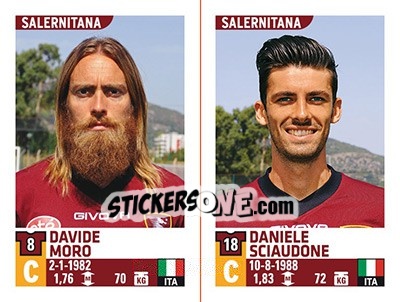 Sticker Davide Moro / Daniele Sciaudone - Calciatori 2015-2016 n. 756 - Panini