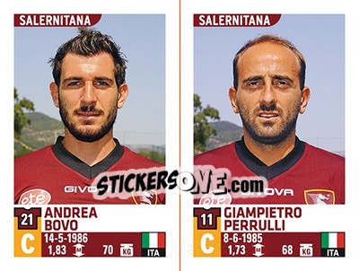 Sticker Andrea Bovo / Giampietro Perrulli - Calciatori 2015-2016 - Panini