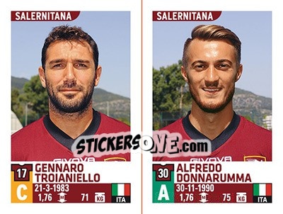 Sticker Gennaro Troianiello / Alfredo Donnarumma - Calciatori 2015-2016 n. 758 - Panini