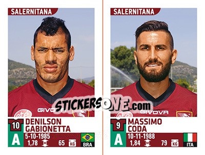 Sticker Denilson Gabionetta / Massimo Coda - Calciatori 2015-2016 - Panini