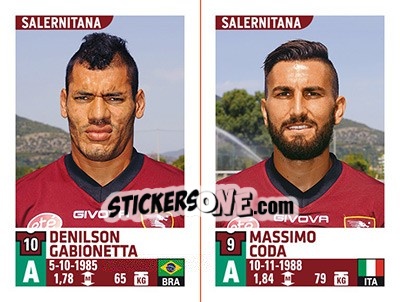 Figurina Denilson Gabionetta / Massimo Coda - Calciatori 2015-2016 - Panini