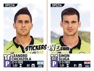Sticker Leandro Chichizola / Simon Sluga - Calciatori 2015-2016 n. 762 - Panini
