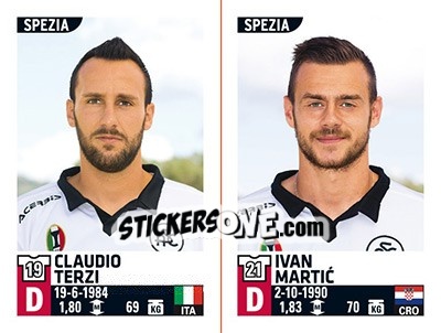 Cromo Claudio Terzi / Ivan Martic - Calciatori 2015-2016 - Panini