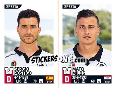 Sticker Sergio Postigo / Mato Miloš - Calciatori 2015-2016 n. 764 - Panini