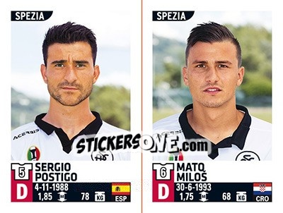 Figurina Sergio Postigo / Mato Miloš - Calciatori 2015-2016 - Panini