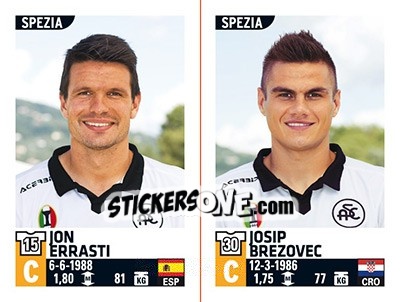 Sticker Jon Errasti / Josip Brezovec - Calciatori 2015-2016 n. 767 - Panini